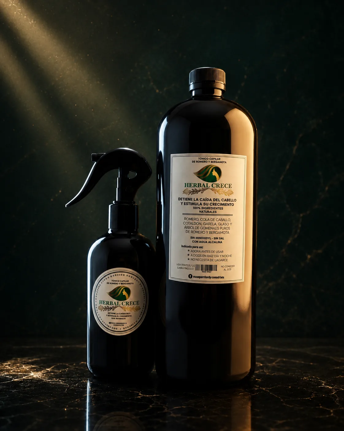Presentación Herbal Crece en botella y litro